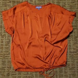 Fall color silk blouse